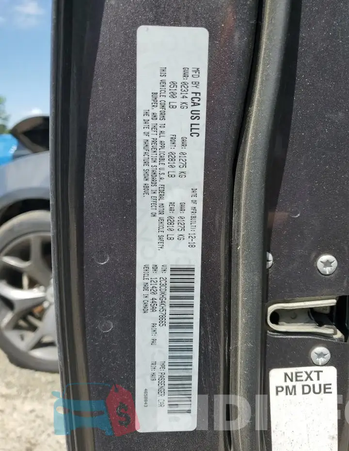 2C3CDXHG4KH578665 Photo# 13