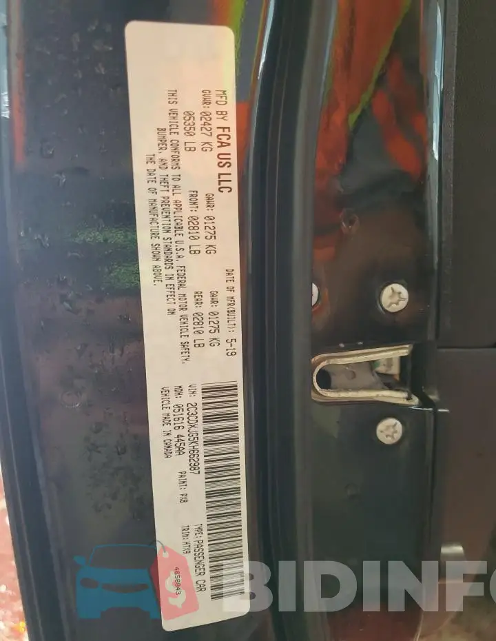 2C3CDXJG5KH662987 Photo# 12