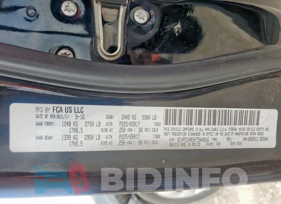 3C4PDCAB3HT544916 Photo# 14