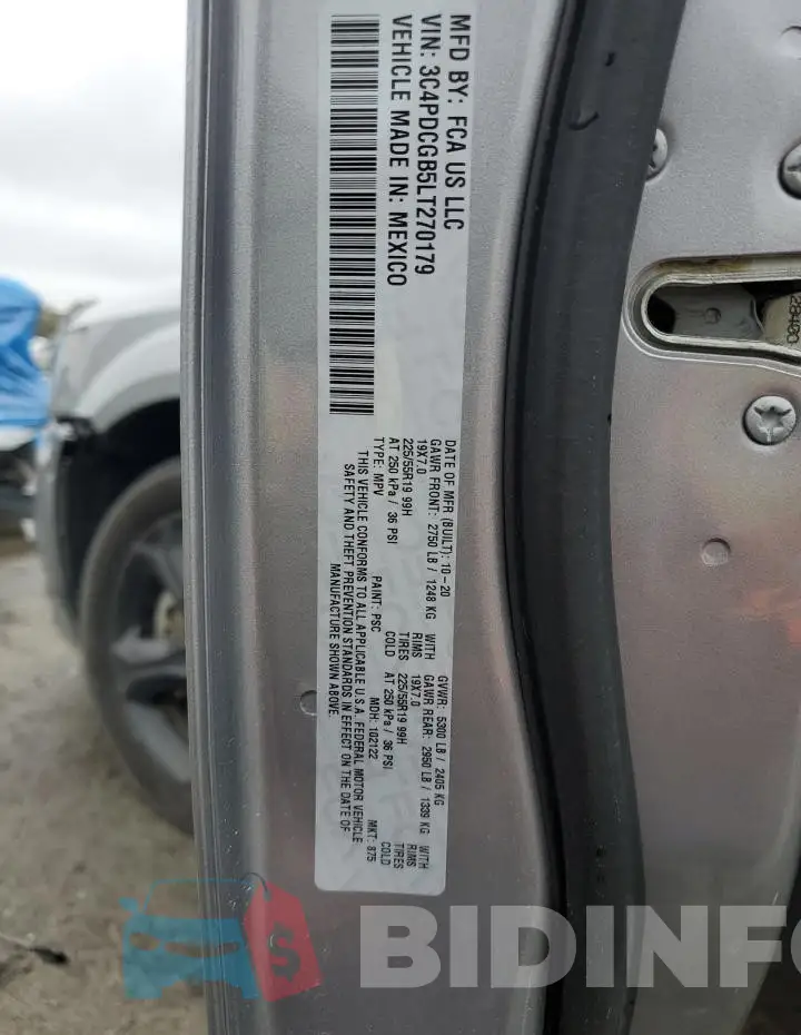 3C4PDCGB5LT270179 Photo# 13