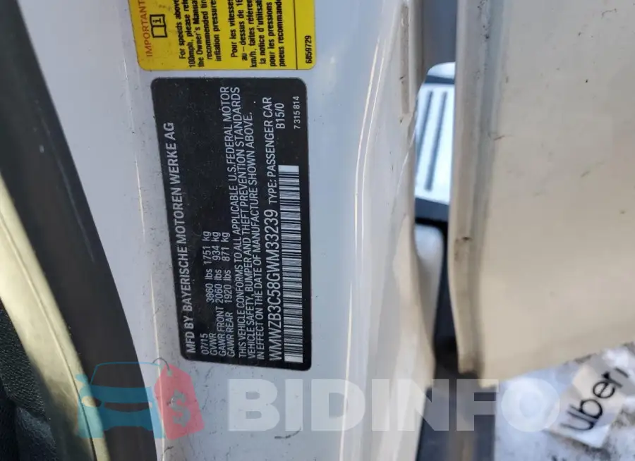WMWZB3C58GWM33239 Photo# 12