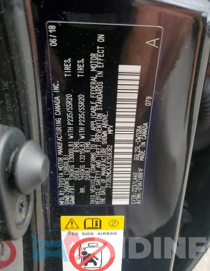 2T2BZMCA3JC158362 Photo# 14