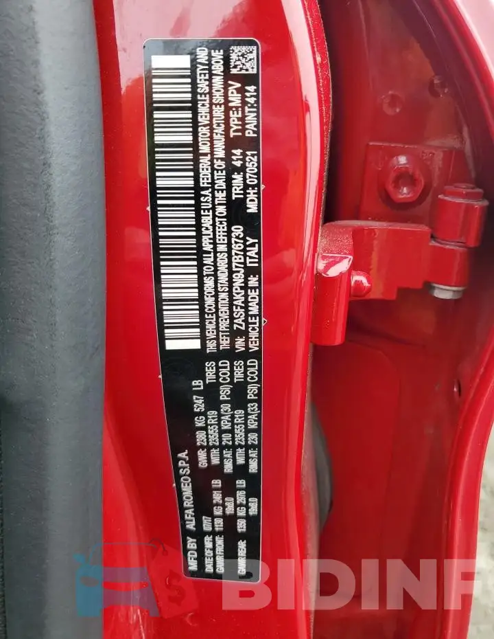 ZASFAKPN9J7B76730 Photo# 13