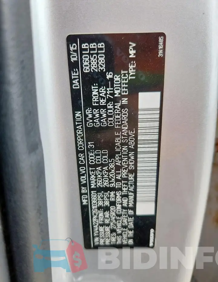 YV4A22PK2G1036601 Photo# 13