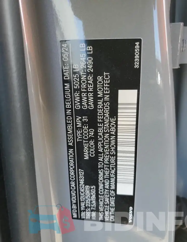 YV4L12UC4S2463127 Photo# 13
