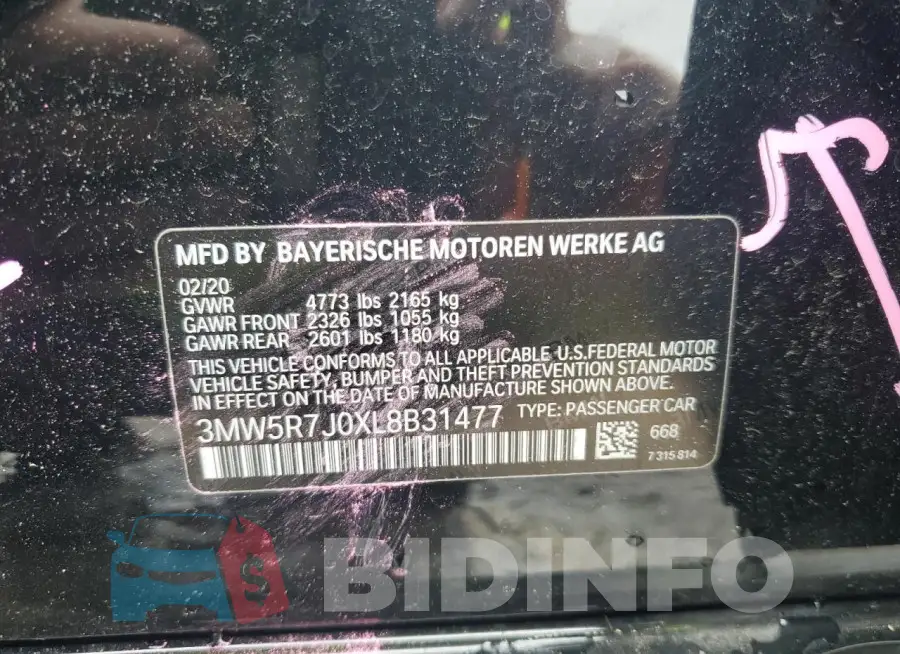 3MW5R7J0XL8B31477 Photo# 12