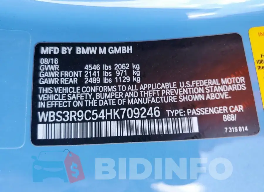 WBS3R9C54HK709246 Photo# 13