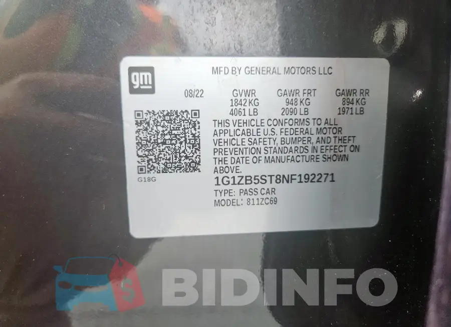 1G1ZB5ST8NF192271 Photo# 12