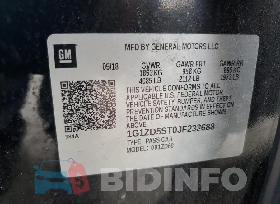 1G1ZD5ST0JF233688 Photo# 12