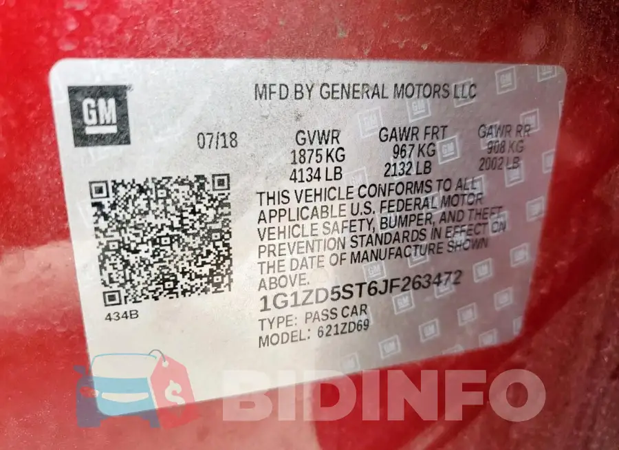 1G1ZD5ST6JF263472 Photo# 12
