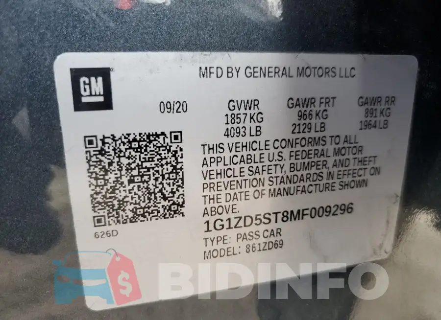 1G1ZD5ST8MF009296 Photo# 12
