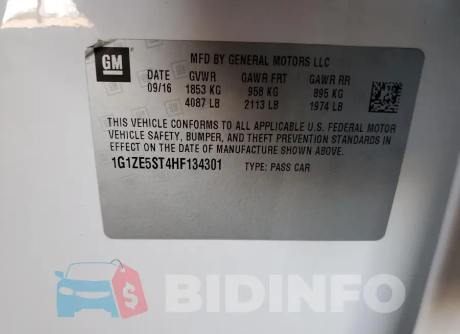 1G1ZE5ST4HF134301 Photo# 12