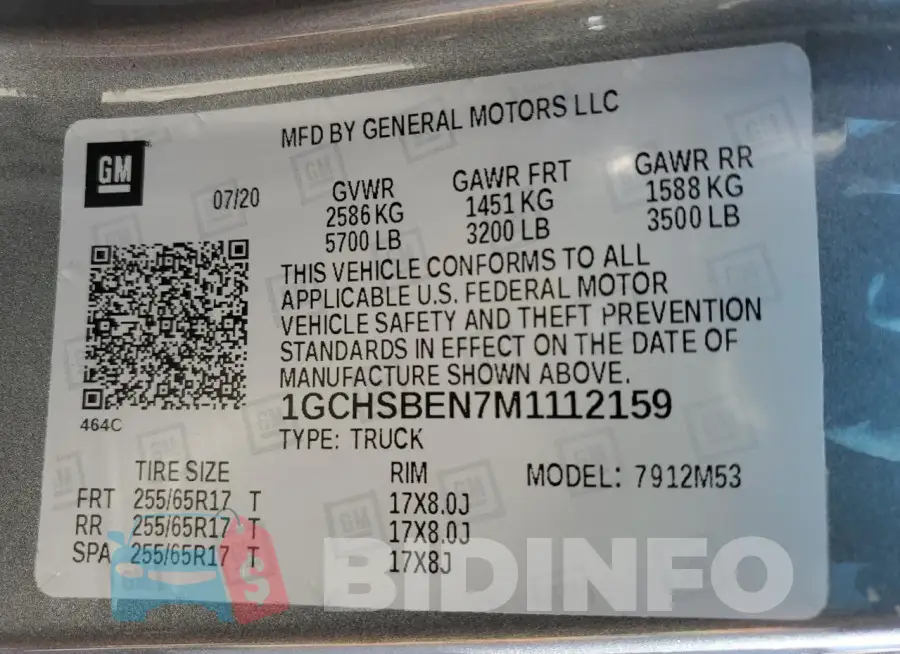 1GCHSBEN7M1112159 Photo# 12