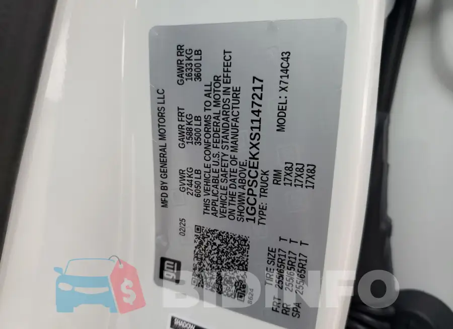 1GCPSCEKXS1147217 Photo# 12