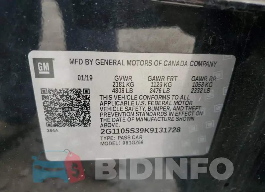 2G1105S39K9131728 Photo# 13