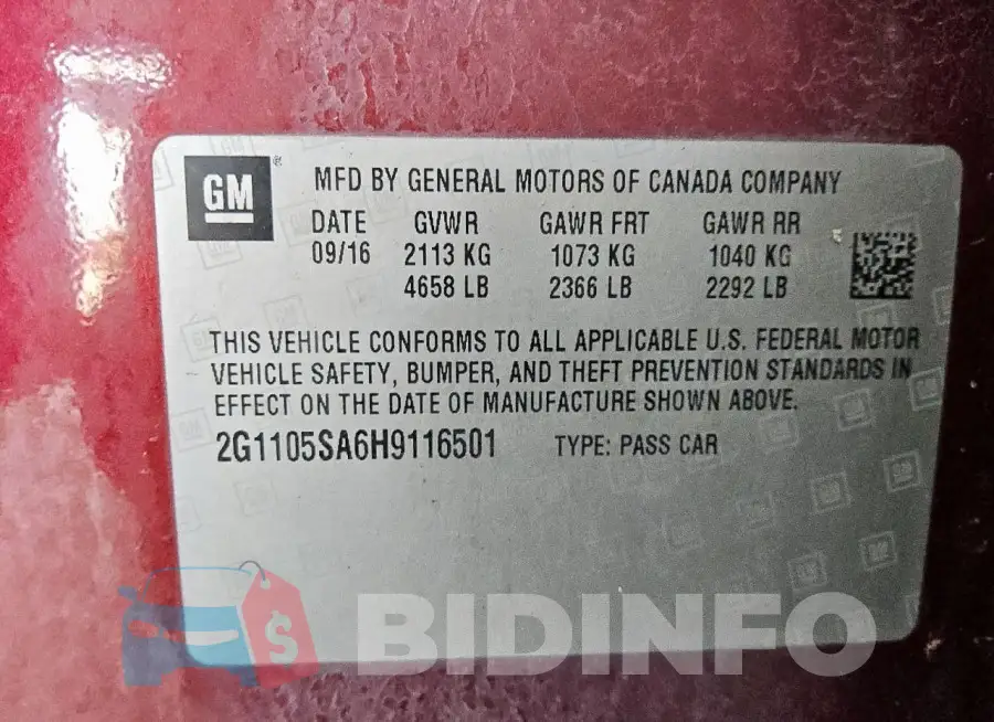 2G1105SA6H9116501 Photo# 12