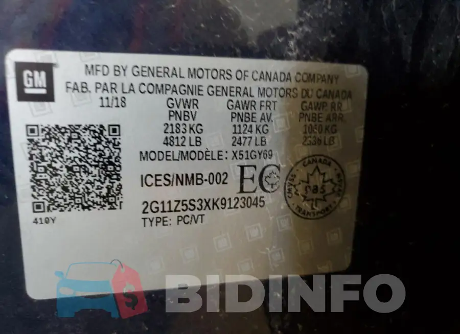 2G11Z5S3XK9123045 Photo# 13