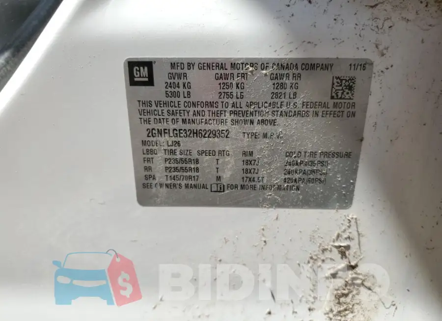 2GNFLGE32H6229352 Photo# 13