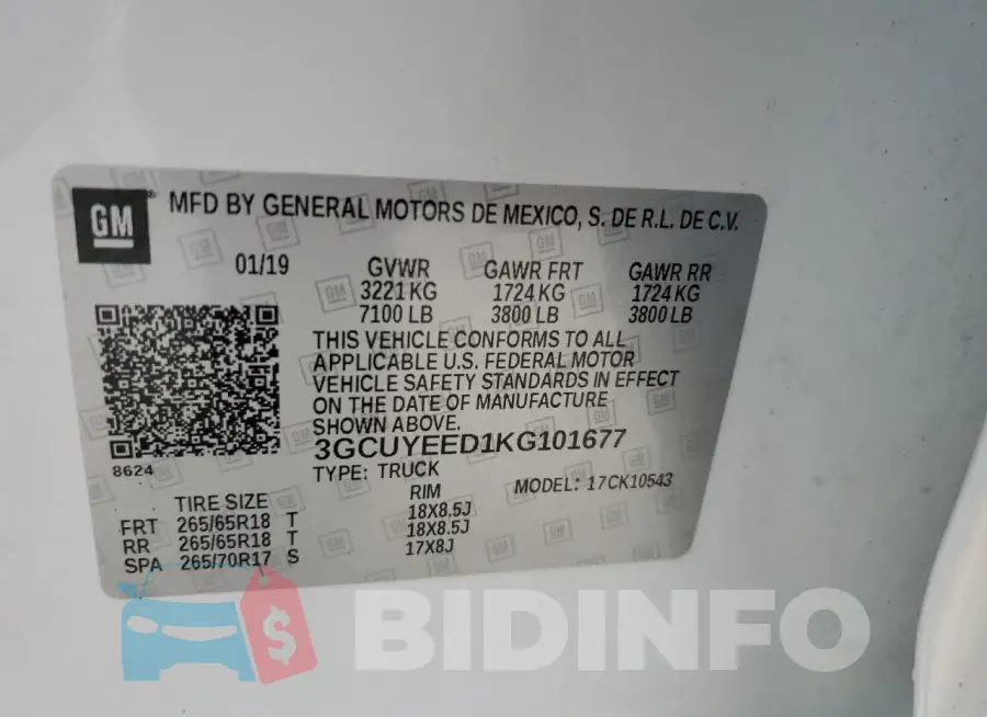 3GCUYEED1KG101677 Photo# 12