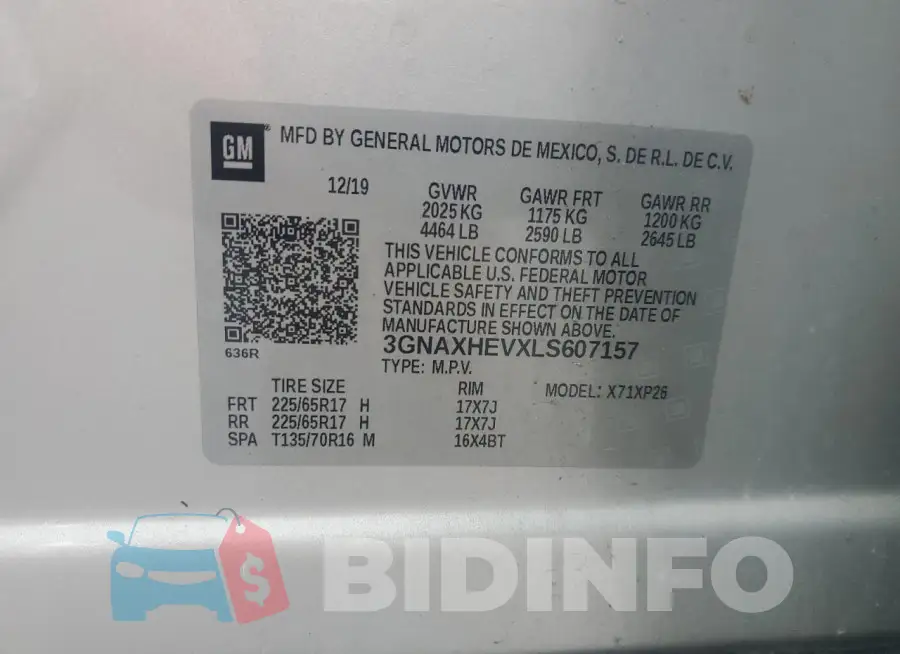 3GNAXHEVXLS607157 Photo# 14