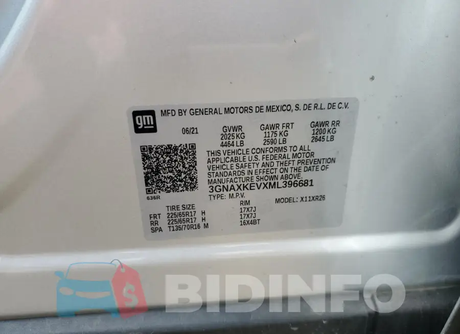 3GNAXKEVXML396681 Photo# 13