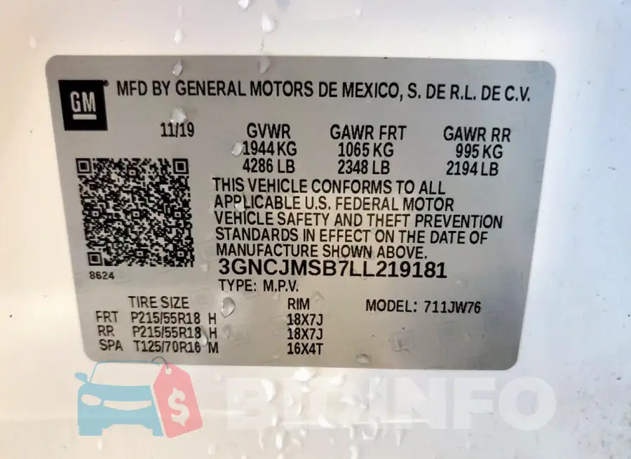 3GNCJMSB7LL219181 Photo# 13