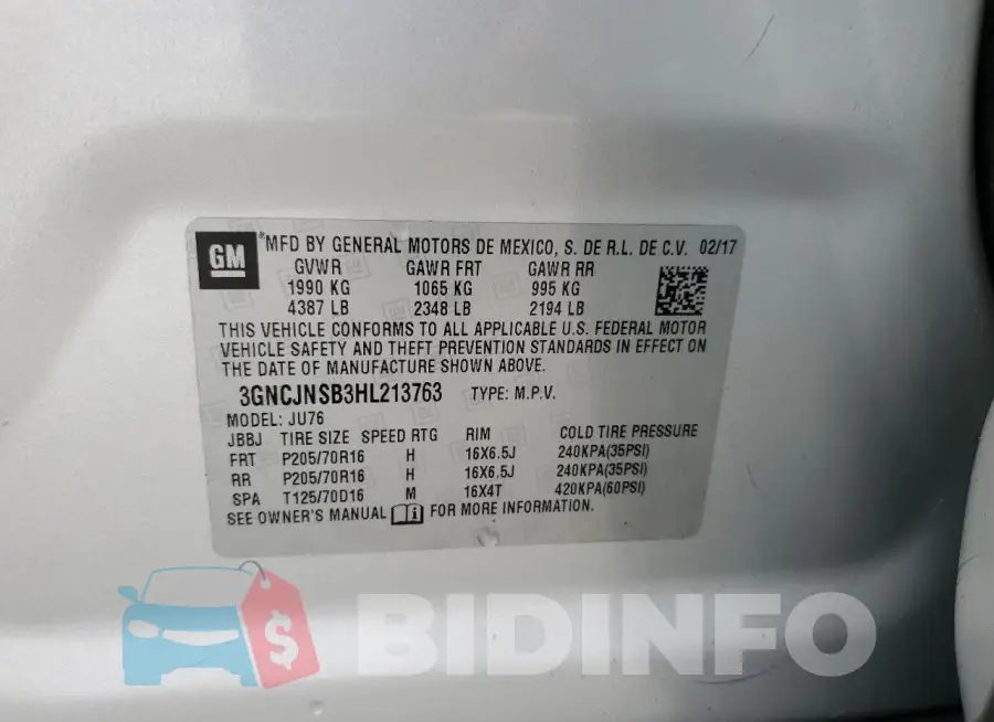 3GNCJNSB3HL213763 Photo# 13