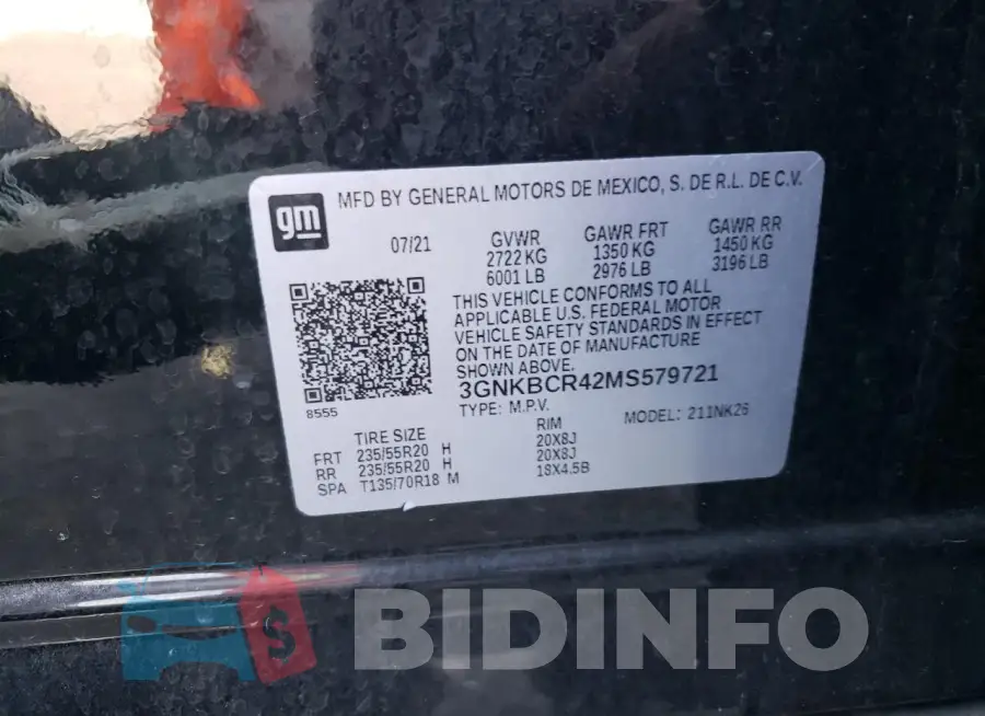3GNKBCR42MS579721 Photo# 13