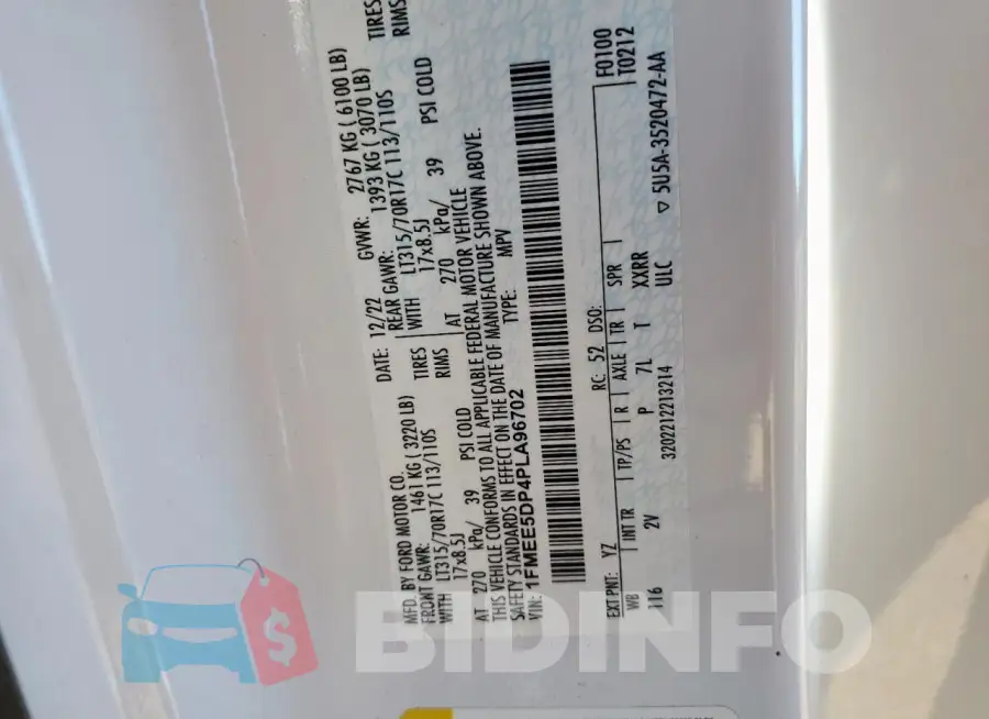 1FMEE5DP4PLA96702 Photo# 13