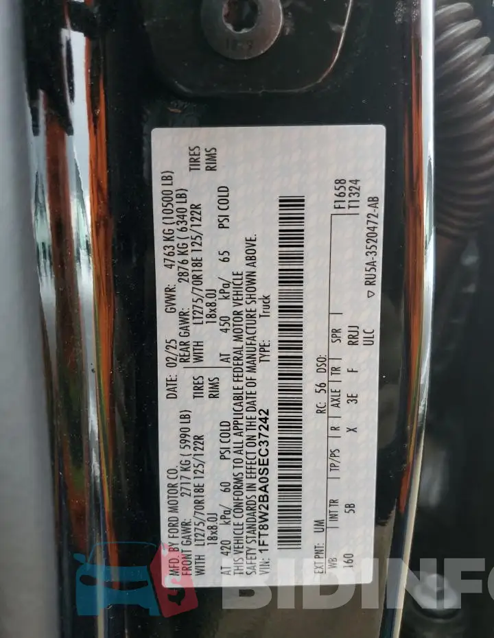 1FT8W2BA0SEC37242 Photo# 12