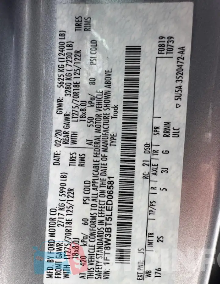 1FT8W3BT5LED06581 Photo# 15
