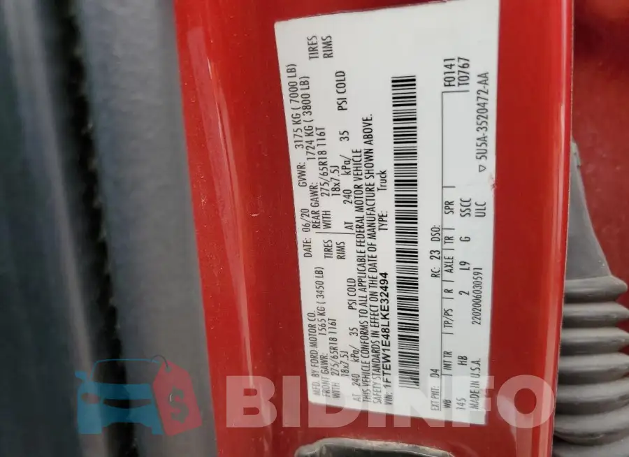 1FTEW1E48LKE32494 Photo# 12