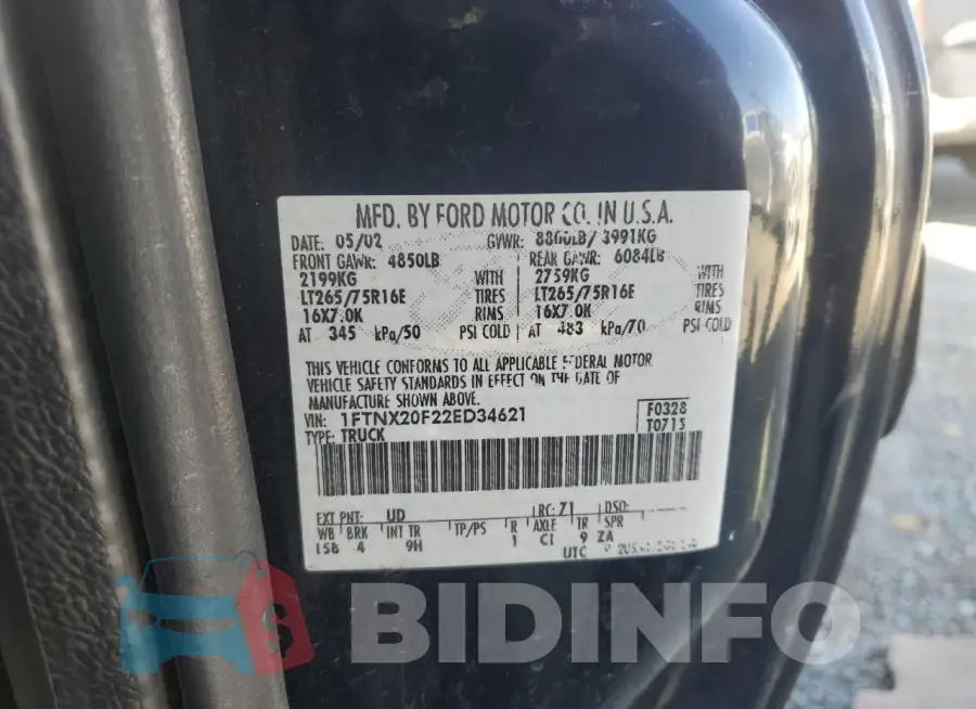 1FTNX20F22ED34621 Photo# 12