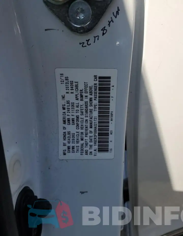 1HGCR3F98HA021731 Photo# 12