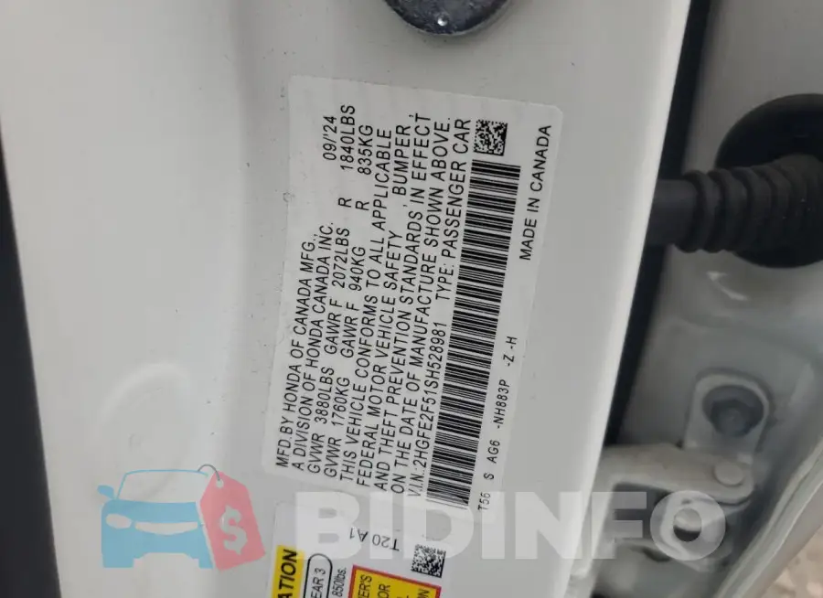 2HGFE2F51SH528981 Photo# 12