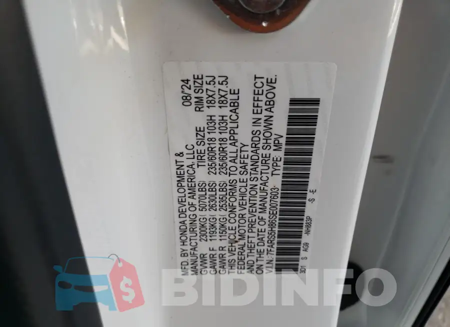 7FARS5H86SE007603 Photo# 14