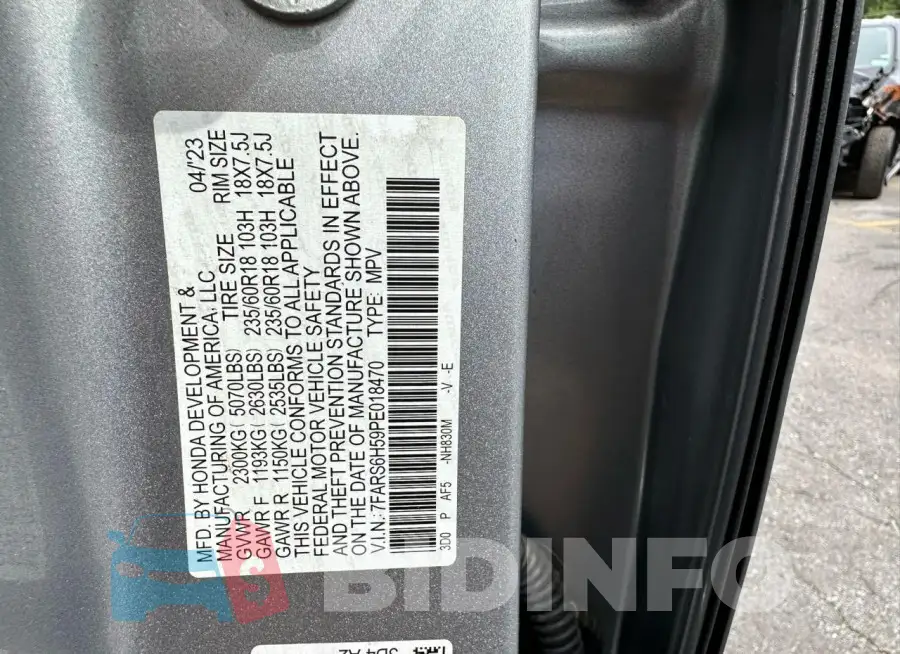 7FARS6H59PE018470 Photo# 10