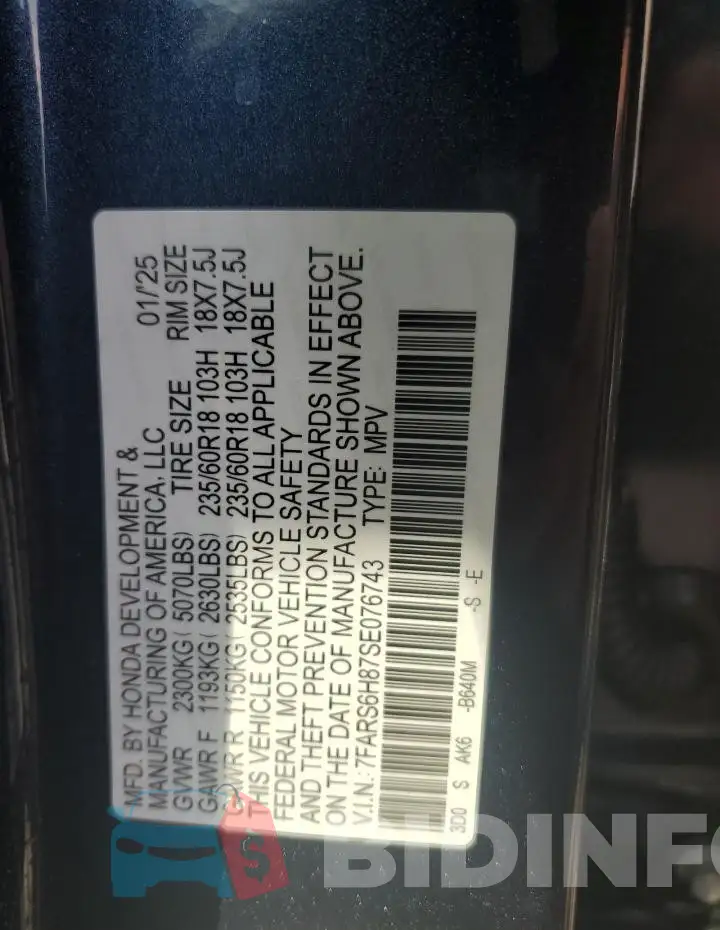 7FARS6H87SE076743 Photo# 13