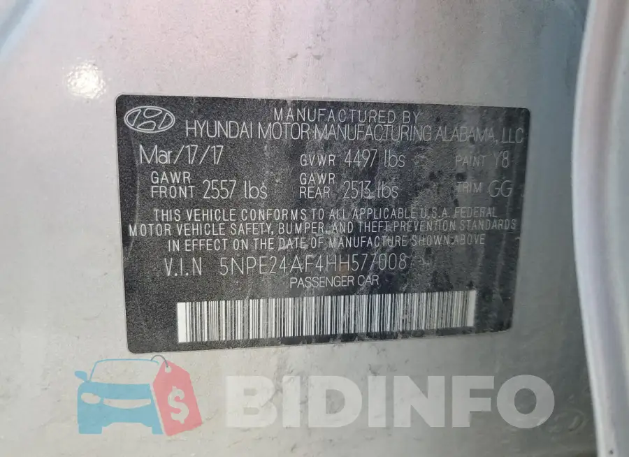 5NPE24AF4HH577008 Photo# 12