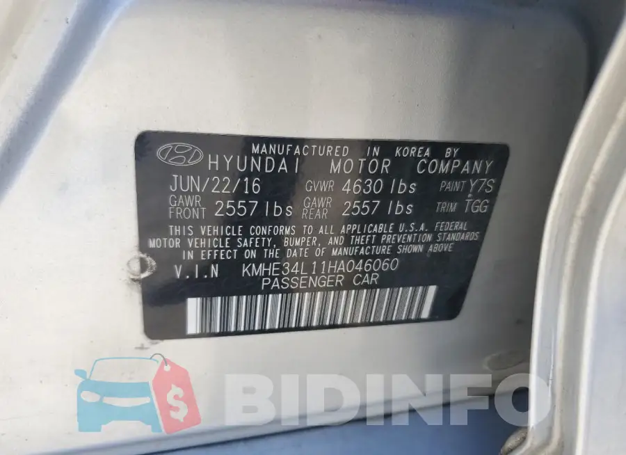 KMHE34L11HA046060 Photo# 12