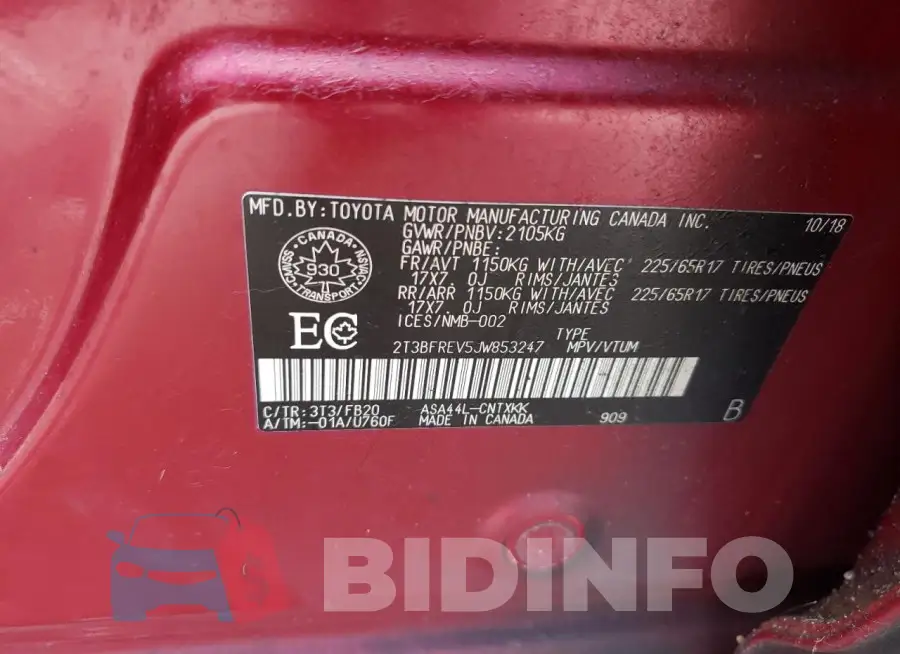 2T3BFREV5JW853247 Photo# 13