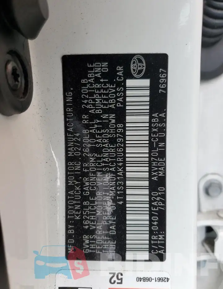 4T1S31AK4RU629798 Photo# 13