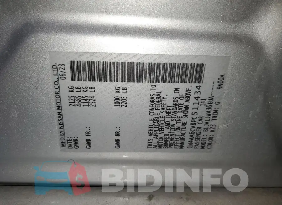 1N4AA6CV8PC511434 Photo# 12