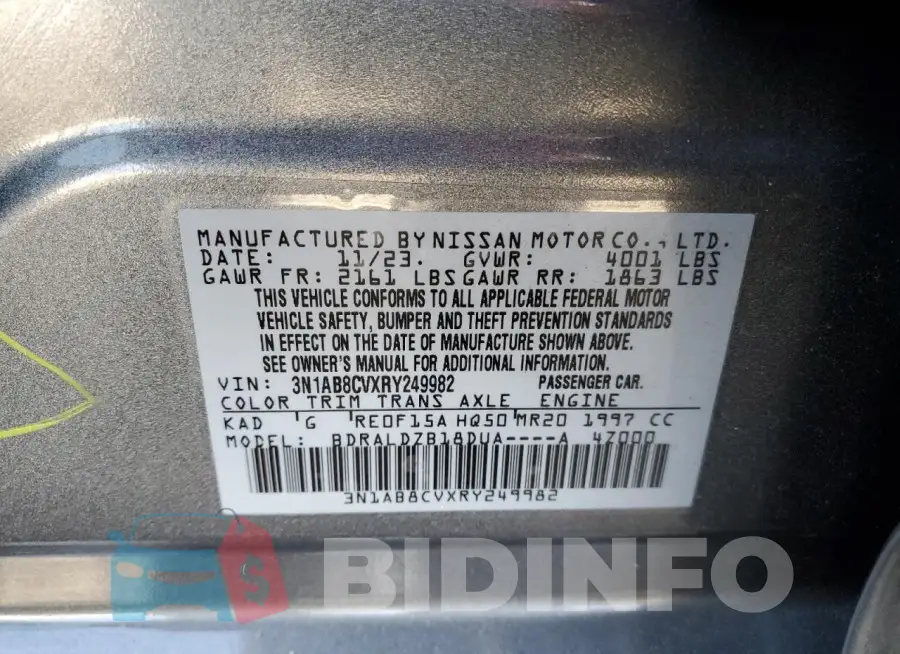 3N1AB8CVXRY249982 Photo# 12