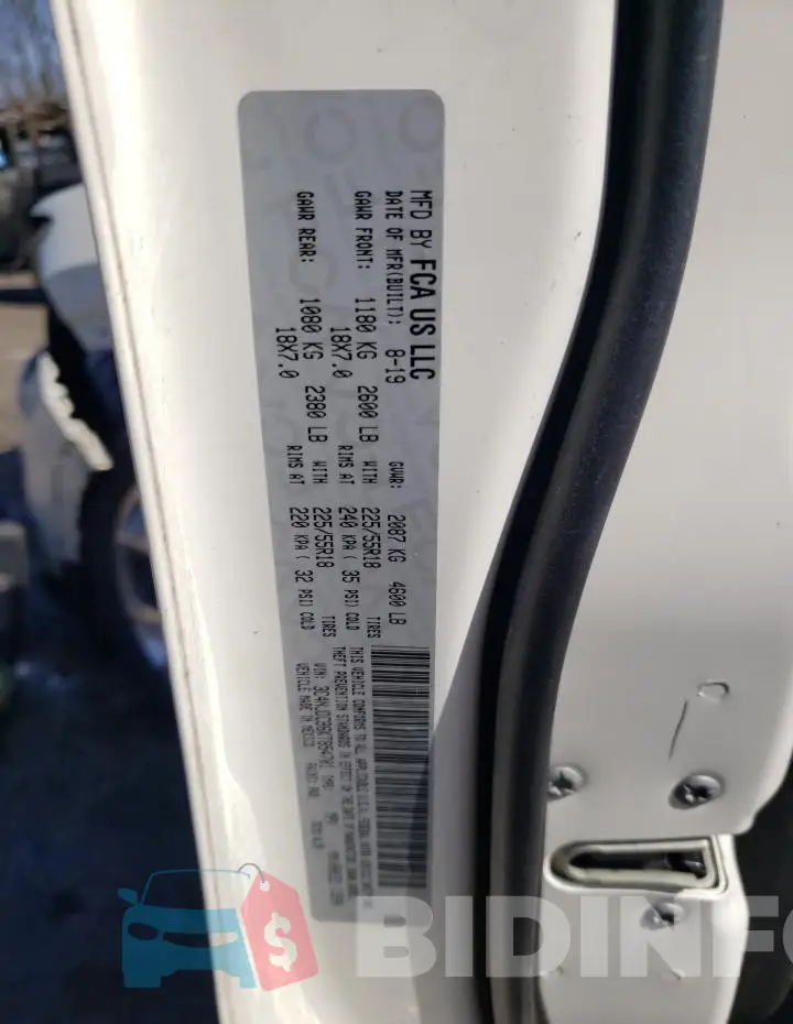3C4NJDCB6KT854701 Photo# 14
