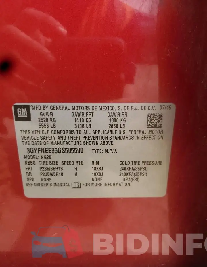 3GYFNEE35GS505590 Photo# 13
