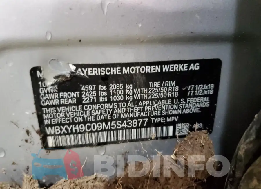 WBXYH9C09M5S43877 Photo# 13