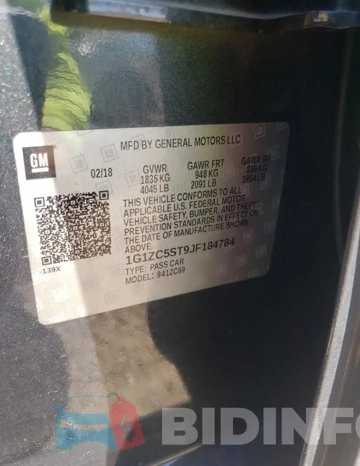 1G1ZC5ST9JF184784 Photo# 12