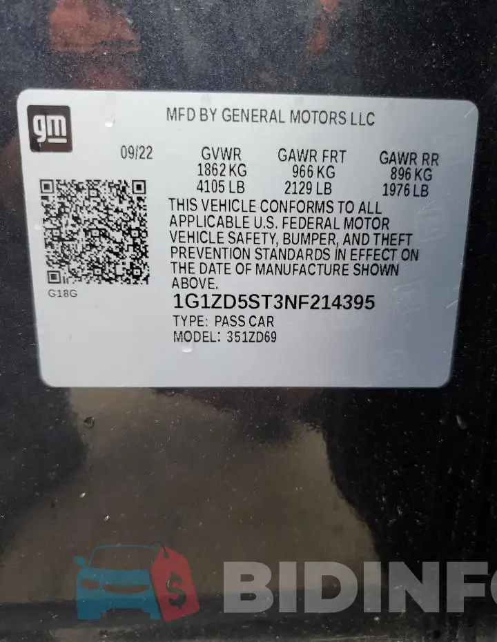 1G1ZD5ST3NF214395 Photo# 12