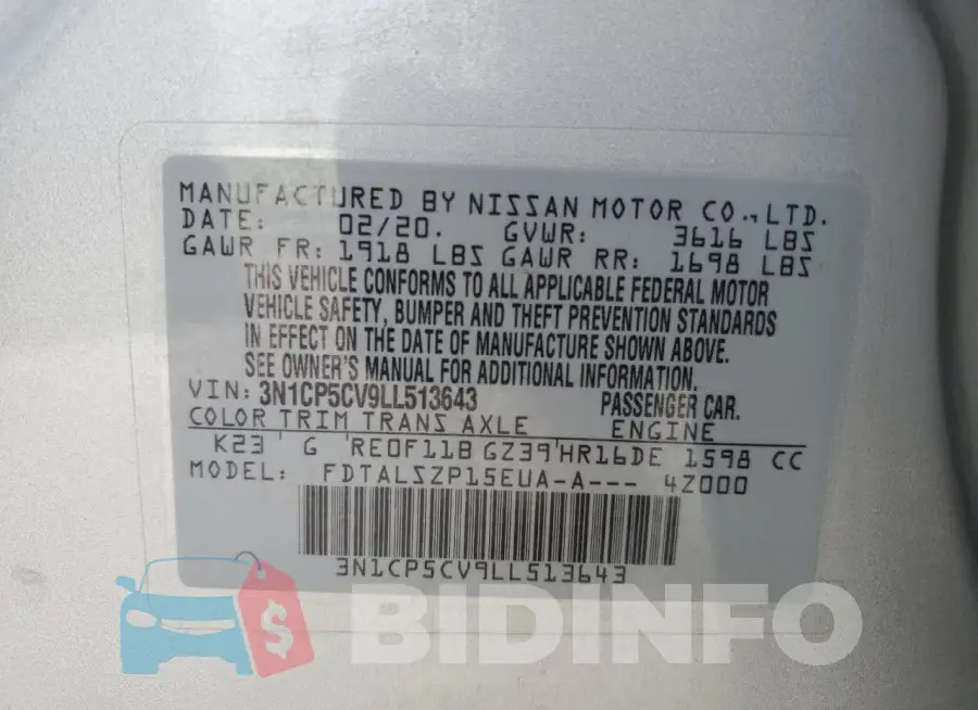 3N1CP5CV9LL513643 Photo# 12